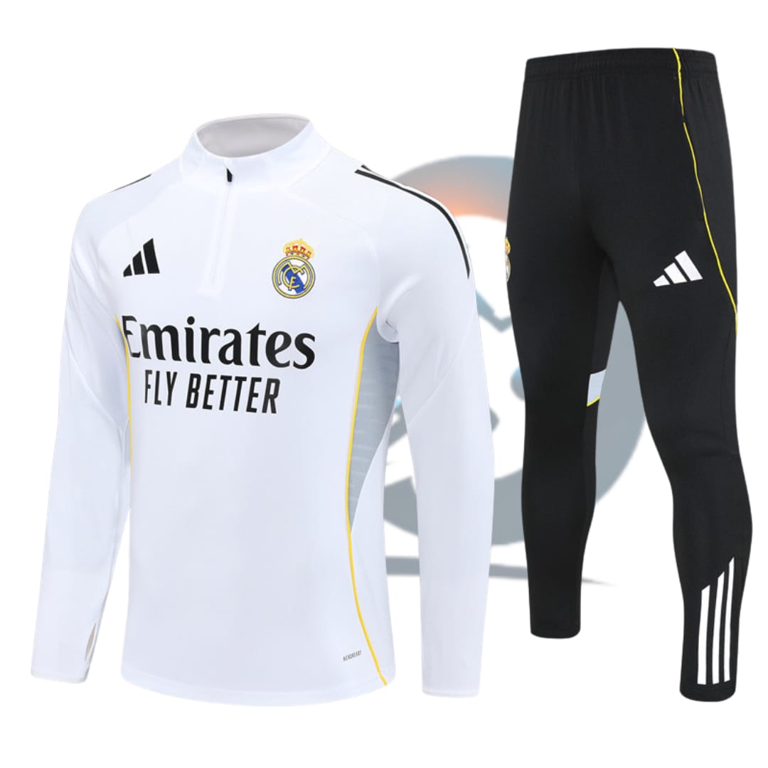 Chándal Real Madrid Blanco y Negro Fly Better