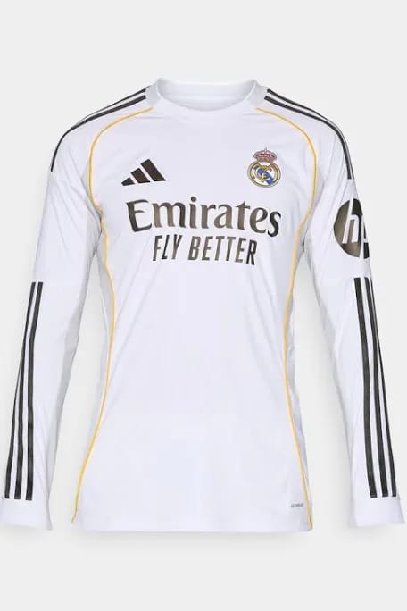Camiseta Real Madrid Local Blanca Manga Larga – Fly Better