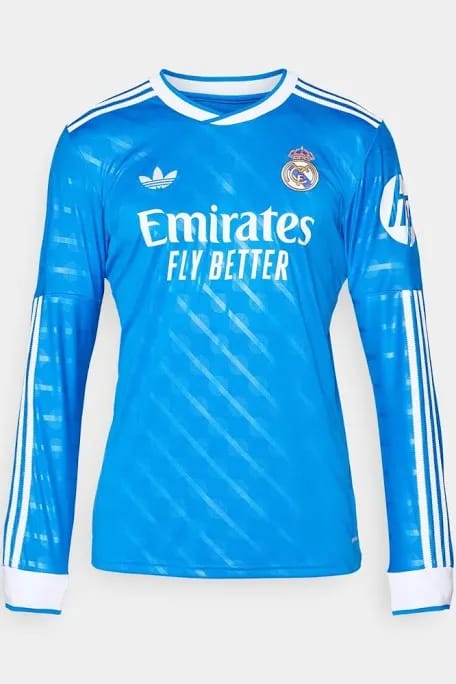 Camiseta Real Madrid Portero Azul Manga Larga – Fly Better